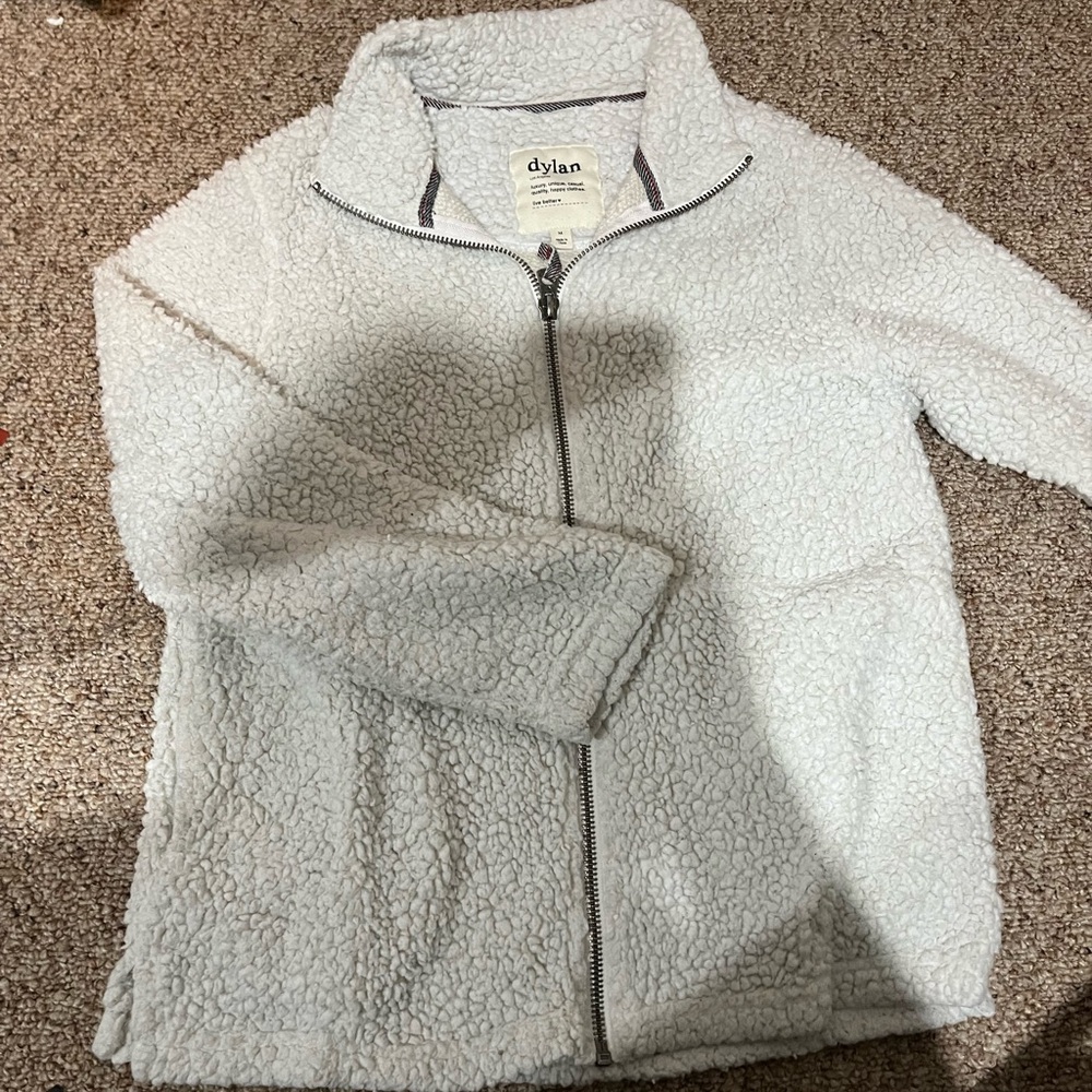 Dylan Cream Sherpa Zip-Up